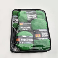 Kit de nettoyage de lavage de voiture en microfibre tout gris Coffret cadeau d'outils de lavage de voiture de qualité supérieure avec outils de nettoyage essentiels