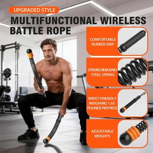 Flexella Cordless Battle Ropes, Cordes de Combat Sans Cordon, Poids Réglables 2,8 Lbs, Portable, <span class=keywords><strong>Entraînement</strong></span> <span class=keywords><strong>Cardio</strong></span> HIIT à Faible Impact pour la Maison, Compact, Hommes - Product Image 2