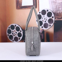 Sac à main en cuir d'autruche véritable de haute qualité, sac fourre-tout en cuir de créateur pour femmes, exotique et haut de gamme