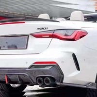 Diffuseur arrière en fibre de carbone G22 pour BMW Série 4 G22 G23 440i Coupé 2021+ Style D avec lumière LED, lèvre de pare-chocs arrière, kit carrosserie