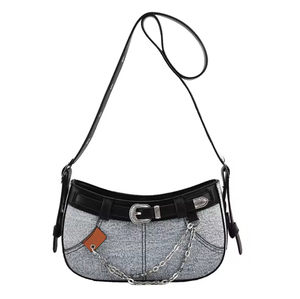 Bolso de Hombro para Mujer, Estilo Moderno y Atrevido, con Cadena Decorativa de PU - Product Image 6