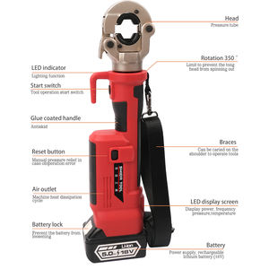 Pinza Hidráulica Eléctrica Inalámbrica SHIDA ES-300 de Acero Inoxidable, Funciona con Batería, DC18V 2.5Ah, Carrera de 17.0mm, Conector de <span class=keywords><strong>Cable</strong></span> - Product Image 3