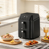 Friteuse à air chaud multifonction 12 litres à panier unique, four électrique domestique avec température réglable pour cuisine et camping-car