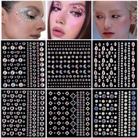 Diamant Gouttes D'eau Strass DIY Fard À Paupières Autocollant Temporaire Cristal Nail Corps Concert Maquillage Fée Larme Conception