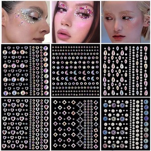 Gotas <span class=keywords><strong>de</strong></span> agua <span class=keywords><strong>de</strong></span> diamantes <span class=keywords><strong>de</strong></span> imitación DIY sombra <span class=keywords><strong>de</strong></span> ojos pegatina temporal cristal uñas cuerpo concierto maquillaje Hada lágrima diseño - Product Image 2