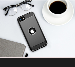 Carbon Fiber Mềm TPU Brushed Texture Điện Thoại Di Động Trường Hợp - Product Image 6