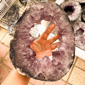 Fetta di pietra naturale grotte di ametista all'ingrosso fette di ametista stalattite - Product Image 2