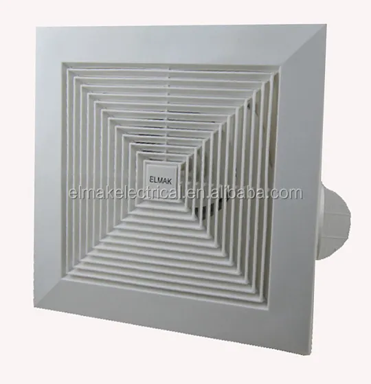 4 6 8 10 Inch Plastic Bathroom Kitchen Silent Square Ceiling Wall Mount Ventilation Exhaust Fan