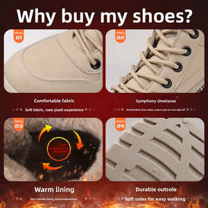 <span class=keywords><strong>Stivali</strong></span> Invernali da <span class=keywords><strong>Donna</strong></span> Antiscivolo <span class=keywords><strong>con</strong></span> Fodera in Pelliccia, Caldi Stivaletti da Neve e Trekking <span class=keywords><strong>con</strong></span> Suola Spessa - Product Image 2