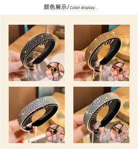 Jiris Nouvelle Pince à Cheveux <span class=keywords><strong>Banane</strong></span> en <span class=keywords><strong>Métal</strong></span> Ornée de Strass, Pince à Cheveux pour Fille avec Pompon, <span class=keywords><strong>Boucle</strong></span> de Queue de Cheval, Accessoires Cheveux Coréens Multi-usages - Product Image 2