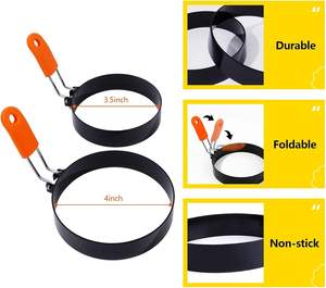 Molde de Cocina de Acero Inoxidable para Empanadas de Carne, Panqueques, Huevos y Omelettes, con Asa, Tamaños 3/3.5/4/6/8 Pulgadas, ¡Oferta! - Product Image 2