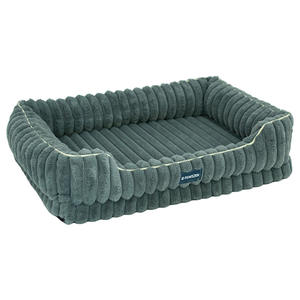 Sofá cama moderno de espuma viscoelástica ortopédica de felpa rectangular suave de piel de conejo a rayas de lujo al por mayor de fábrica para invierno - Product Image 1