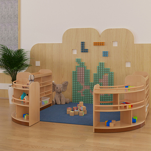 Montessori Nursery Kid Furniture Kindergarten Preschool Daycare Set Solid Wood Child Science <b>Study</b> <b>Table</b> and Workshop Chair Set - Product Image 2