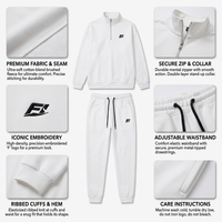 Ensemble de survêtement pour homme à col zippé, style streetwear personnalisé, coupe décontractée, deux pièces, vente en gros, fournisseur USA, OEM.