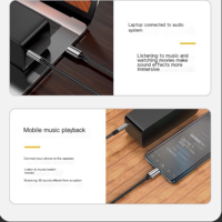Câble audio tressé auxiliaire dans la voiture de 3.5mm 1m adapté aux téléphones mobiles Apple Câble audio numérique