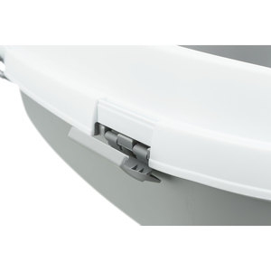 Bac à litière pour chat Primo XXL 56x25x71 cm gris avec bord blanc, rebord haut pour chats de grande taille - Product Image 4
