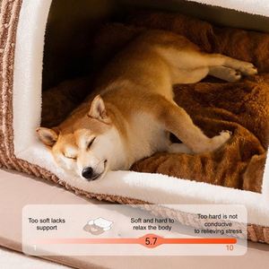 Custom Modern Solid Pattern Luxury Pet House & Dog/<b>Cat</b> Bed with Washable Cover Orthopaedic Design <b>for</b> All Seasons - Product Image 3