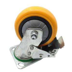 Hochwertige 3 4 5-Zoll-Handkartenrollen Mittelgroße Lenk rolle mit massivem <span class=keywords><strong>PU</strong></span>-Kunststoff rad Nylon und TPR-Material rollen - Product Image 2