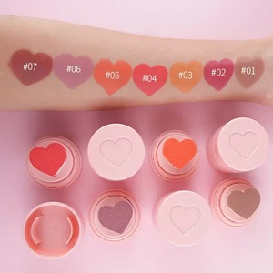 Étui de maquillage en plastique rose en forme de cœur, vide, pour blush coussin d'air estompable, idéal pour les cosmétiques - Product Image 2