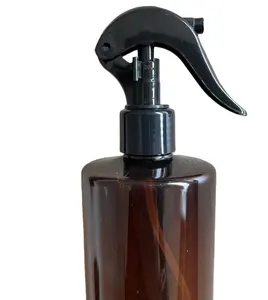 YUYAO-bomba de líquido para mascotas, botella de hombro plano de 300ml con minibomba de pulverización de gatillo negro 24410