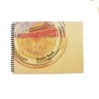 Carnet personnalisé avec reliure spirale, couverture souple en papier kraft, impression sur papier neuf