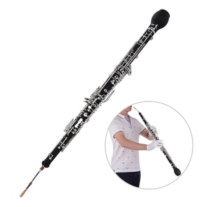 Cor anglais professionnel Alto Oboe en Fa, corps en <span class=keywords><strong>bois</strong></span> synthétique, clés argentées, instrument à vent avec anches et gants - Product Image 5