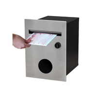 Boîte aux lettres murale antivol en acier inoxydable avec une capacité de 10 L pour la livraison de colis en extérieur