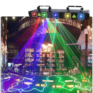 WUZSTAR LED lumières <span class=keywords><strong>de</strong></span> scène 5 têtes DMX512 effet laser éclairage 5 couleurs commande vocale fête club bars DJ araignée led disco lumière - Product Image 1