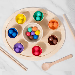 Gioco in Legno per la Classificazione dei Colori, Blocchi di Abbinamento per lo Sviluppo Cognitivo dei Bambini - Product Image 3