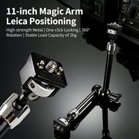 Bras articulé double en alliage d'aluminium de 11 pouces avec fixation Arri pour appareil photo reflex numérique