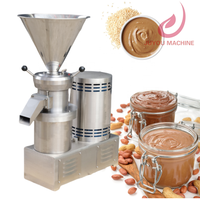 JUYOU Machine électrique de fabrication de tahini sésame Broyeur de beurre d'arachide et de noix Moulin colloïdal commercial pour sauce tomate
