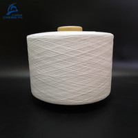 Fil à tricoter mélangé coton et polyester recyclé 20/2 à extrémité ouverte teint en usine textile chinoise pour le tissage