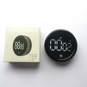 Minuteur numérique de cuisine, affichage LED rond, commande tactile, magnétique, en plastique, compte à rebours 60 min, rappel de temps, horloge de bureau - Product Image 1