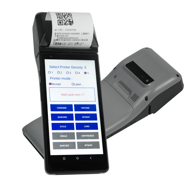 Li-ion Battery Biometric Android  Seamless Wireless Pos Terminal with Printer Mifare NFC Reader and QR Z500