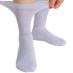 ถุงเท้าหุ้มข้อผ้าคอตตอนเนื้อนุ่มพิเศษถุงเท้ากันหนาวระบายอากาศได้ดีดีไซน์ไร้รอยต่อทรงหลวมสำหรับใช้ในชีวิตประจำวันถุงเท้าเบาหวานฤดูใบไม้ร่วงออกแบบได้ตามต้องการ - Product Image 1