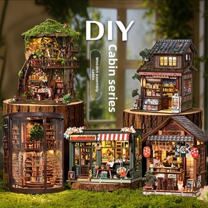 Maison de <span class=keywords><strong>puzzle</strong></span> 3D en bois, jouet DIY, kit de montage de chalet, modèle de scène miniature créatif à l'échelle réduite, cadeau pour adulte, direct usine - Product Image 1
