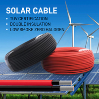 Câble solaire DC en gros, 6mm², âme en cuivre étamé, isolation XLPO, 1000V-1500V, pour panneaux photovoltaïques