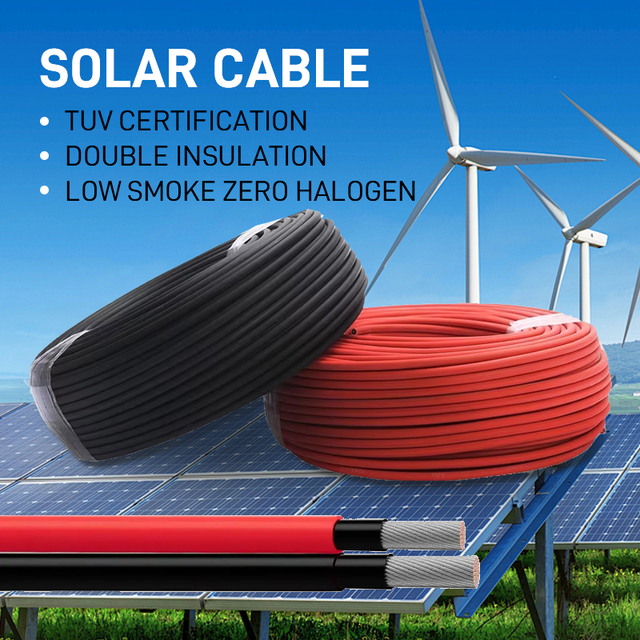 Wholesale for Super Solar DC Cable 6mm2 Tinned Copper Core XLPO Insulated 1000V-1500V PV Power Cable for Solar Panel