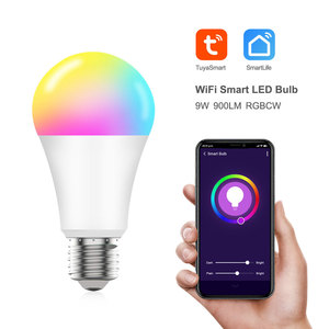 Tuya หลอดไฟ <span class=keywords><strong>LED</strong></span> Wi-Fi อัจฉริยะ E27 <span class=keywords><strong>9W</strong></span> 900LM rgbcw หลอดไฟหรี่แสงได้ขนาดเล็ก AC 85-265V ทำงานร่วมกับ Alexa Google Home สำหรับ PST-WFA19ในบ้าน - Product Image 2