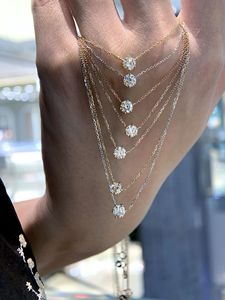 Collier en or blanc 18 carats Xinfly avec diamants naturels véritables, bijoux pour occasions quotidiennes et formelles, design intemporel, en vente maintenant - Product Image 3