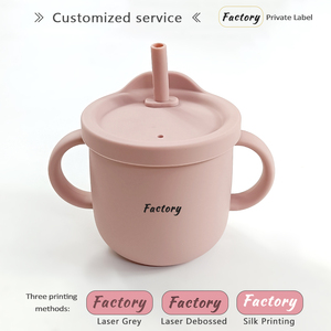 Keluaran baru cangkir bayi anti bocor sublimasi bayi bebas Bpa cangkir makanan ringan dengan tutup 2 in 1 cangkir makanan ringan dan minuman - Product Image 4