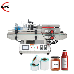 HZPK Machine de pose d'étiquettes cylindriques autocollantes pour bouteilles rondes de jus et d'eau, industrielle, de table, automatique – Fabricant - Product Image 1
