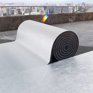 Aluminum Foil Clad Rubber Foam <b>Sheet</b> 48 In Wide R3.8 Water Resistant Insulation Material for Industrial Roofing - Product Image 4