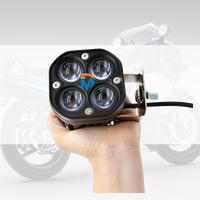 Usine directe motos antibrouillard vente 3 "camion LED deux couleurs 12v-24v lumière de travail Led 45w avec stroboscope