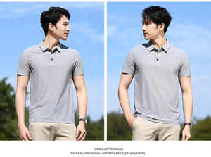 Camiseta de Manga Corta, Casual, de Secado Rápido, Elástica, con Logotipo Personalizado, 85% Nailon, 15% Elastano, Transpirable, de Seda de Hielo para Verano - Product Image 2