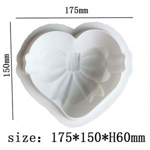 Wholesale Custom Food Grade Silicone Single Bow Heart Mousse Cake <b>Mold</b> - Product Image 5