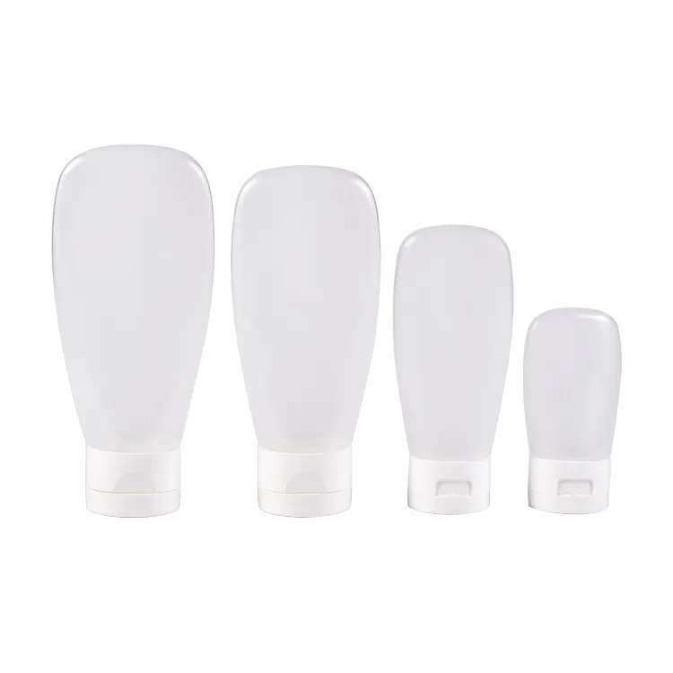 Capuchon à rabat en plastique HDPE vide, 50 pièces, emballage de tubes souples pour crème de lavage du visage pour cosmétiques, vente en gros