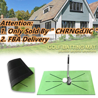 Tapis de frappe de golf avec lignes d'alignement bidirectionnelles, compact 30x60cm, portable, entraînement intérieur/extérieur, cadeau pour les amateurs de sport