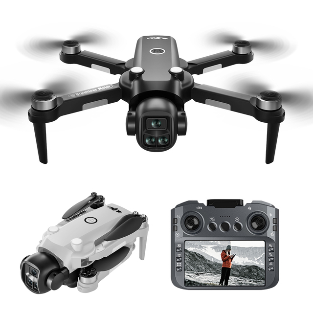 V156 Max Drone With Dual Cameras Wifi FPV Obstacle Avoidance Optical Flow Screen Remote Control Foldable Quadcopter RC Drone