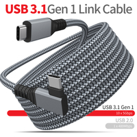 Accessoires de jeu VR 3M 5M 6M Câble de charge rapide VR Link Type C vers Type C en nylon tressé avec du cuivre pur pour ordinateur portable